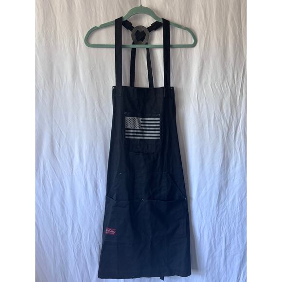 JayCee Grillin & Chillin Black Apron USA Flag 33" x 27" New Without Tags - Picture 1 of 11